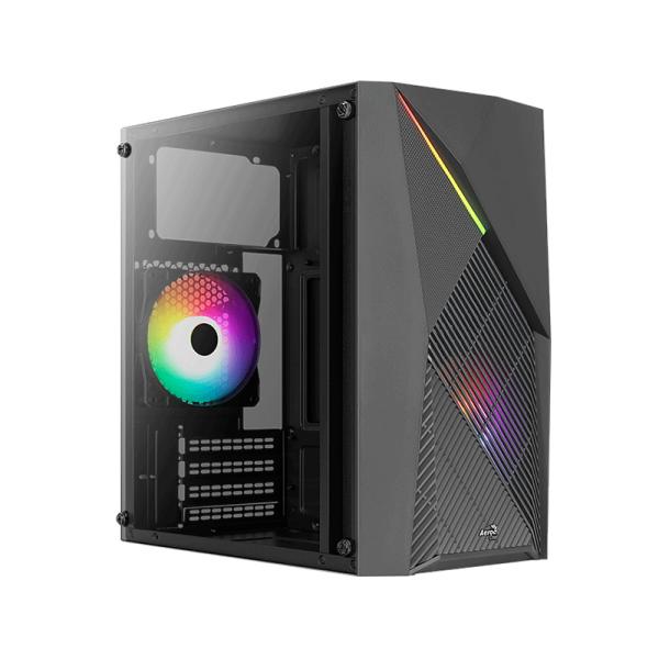 CASE GAMING RGB AEROCOOL RAIDER MINI-G-BK-V1 MINI TOWER VENTILADOR 1 DE 120MM CON VIDRIO LATERAL ACCM-PV41042.11