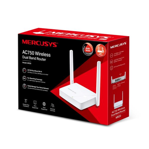 ROUTER MERCUSYS AC750 INALAMBRICO DUAL BAND MR20 US