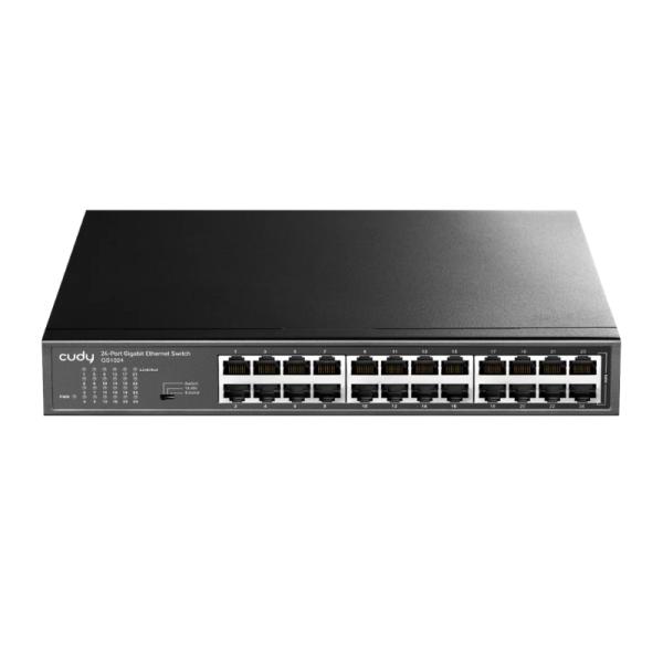 SWITCH CUDY GS1024 3.0 24 PUERTOS RJ45 GBE NO ADMINISTRABLE CON MODO VLAN/EXTENDIDO