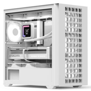 CASE RGB AEROCOOL D302A-G-WT-V1 MINI TOWER VENTILADORES 4 DE 120MM CON VIDRIO LATERAL Y MALLA FRONTAL ACCS-DS04043.21