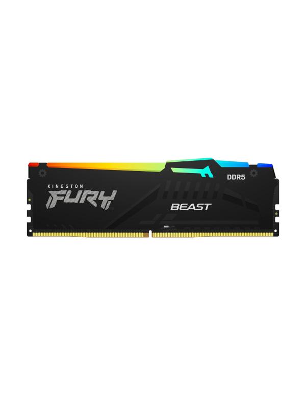 MEMORIA RAM PC 32GB KINGSTON FURY BEAST RGB KF548C38BBA 32 DDR5 4800 MHZ CL38 1.1 V ON DIE ECC/XMP 3.0 DIMM 288 PINES