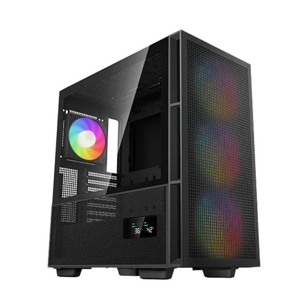 CASE GAMING RGB DEEPCOOL CH560 DIGITAL MID TOWER 3 VENTILADORES DE 140MM Y 1 DE 120MM CON VIDRIO LATERAL Y MALLA FRONTAL R-CH560-BKAPE4D-G1