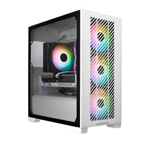CASE GAMING RGB COOLER MASTER ELITE 301 MINI TOWER VENTILADORES 3 DE 120MM CON VIDRIO LATERAL Y MALLA FRONTAL E301-WGNN-S00