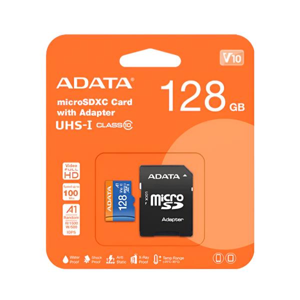 MEMORIA MICRO SD 128GB CLASE 10 ADATA AUSDX128GUICL10A1-RA1