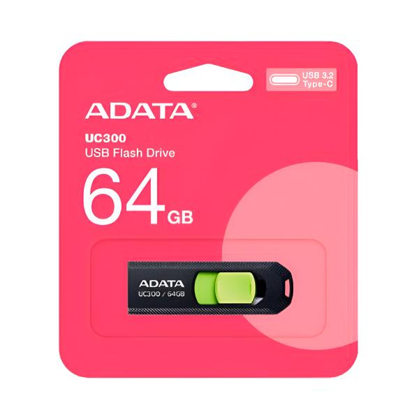 MEMORIA USB 3.2 64GB ADATA UC300 TYPE-C ACHO-UC300-64G-RBK/GN