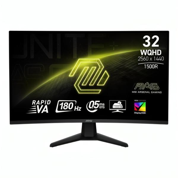 MONITOR MSI CURVO 31.5" MAG 32CQ6F WQHD 2560X1440 RAPID VA 180HZ ADAPTIVE-SYNC HDR HDMI/DP 9S6-3DC91M-004