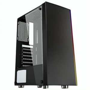 CASE GAMING RGB  EAGLE WARRIOR CG11Q3RA001C MID TOWER VENTILADOR 1 DE 120MM CON VIDRIO LATERAL Y TIRA RGB