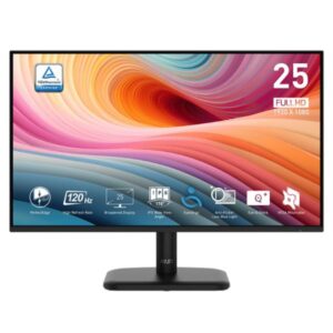 MONITOR GAMING MSI PRO MP251L E2 24.5" PLANO 1920 X1080 120 HZ ANTI-GLARE HDMI Y VGA 9S6-3PD2CM-021