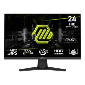 MONITOR GAMING MSI MAG 244F 23.8" PLANO 1920 X 1080 200 HZ ANTI-GLARE HDMI Y DP 9S6-3BC41H-004