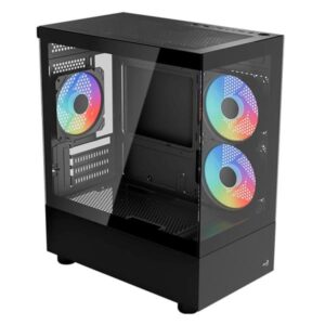 CASE RGB AEROCOOL VIEWPORT MINI-G-BK-V2 MINI TOWER VENTILADORES 3 DE 120MM CON VIDRIO FRONTAL Y LATERAL ACCM-ES09133.11