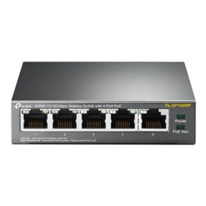 SWITCH TP LINK TL-SF1005P(UN) 5 PUERTOS RJ45 + POE 10/100 MBPS NO GESTIONABLE