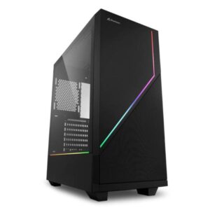 CASE GAMING RGB SHARKOON FLOW MID TOWER VENTILADOR 1 DE 120MM CON VIDRIO LATERAL Y MALLA 4044951028146