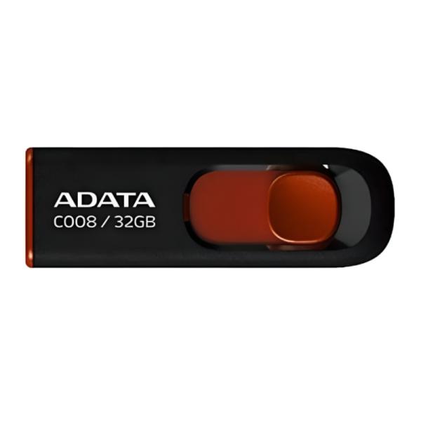 MEMORIA USB 2.0 32GB ADATA BLACK+RED AC008-32G-RKD
