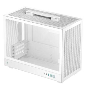 CASE DEEPCOOL CH160 PLUS WH MINI TOWER SIN VENTILACION INCLUIDA CON MALLA FRONTAL Y PANEL LATERAL R-CH160-WHNGM0-G