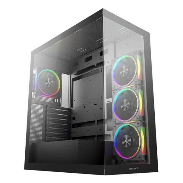 CASE RGB DEEPCOOL CG580 4F V2 MID TOWER VENTILADORES 4 DE 120MM CON VIDRIO FRONTAL Y LATERAL R-CG580-BKADA4-G-2