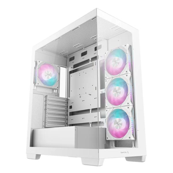 CASE RGB DEEPCOOL CG580 4F WH V2 MID TOWER VENTILADORES 4 DE 120MM CON VIDRIO FRONTAL Y LATERAL R-CG580-WHADA4-G-2
