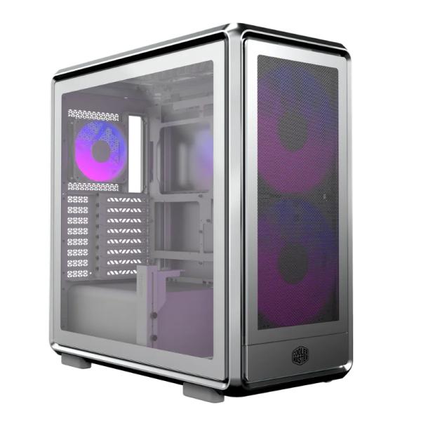 CASE RGB COOLER MASTER MASTERFRAME 600 MESH SILVER MID TOWER VENTILADORES 3 DE 200MM CON VIDRIO TEMPLADO MF600M-SGNN-S01