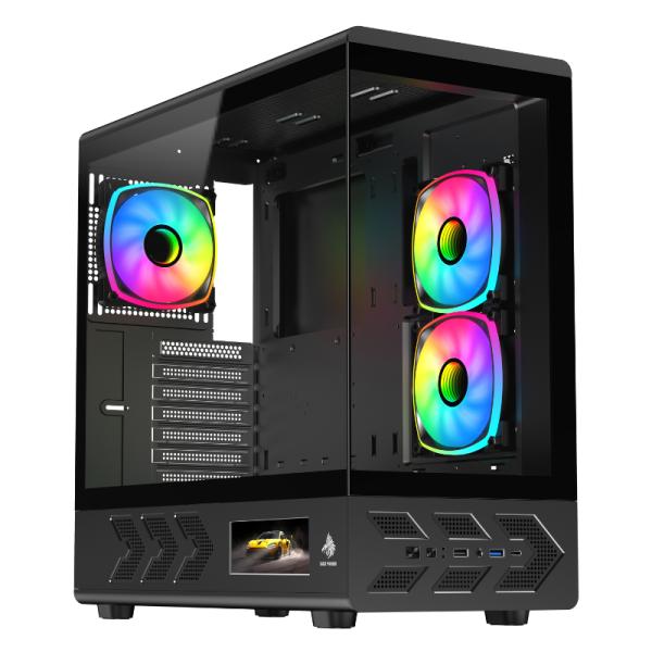 CASE EAGLE WARRIOR CG01J6RA001C MID TOWER SIN VENTILACION INCLUIDA CON VIDRIO TEMPLADO SIN FUENTE DE PODER