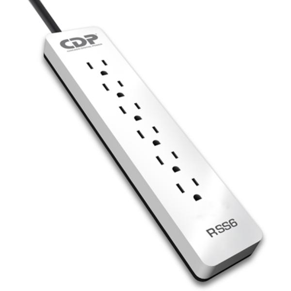REGLETA CDP R-SS6 6 TOMAS 1850 W 1.2 M PROTECTOR DE VOLTAJE