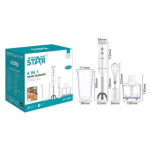 BATIDORA DE INMERSIÓN WINNING STAR ST-2281 4 EN 1 400W JBQ-1069-WST-110V-1491 BLANCO