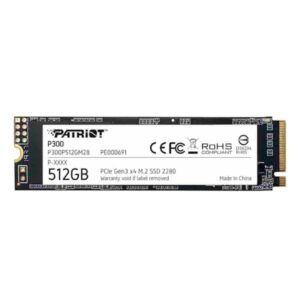 HD INTERNO SOLIDO 512GB PATRIOT P300 M.2 2280 PCIE GEN3 X4 1700MB/S / 1100MB/S P300P512GM28 P300