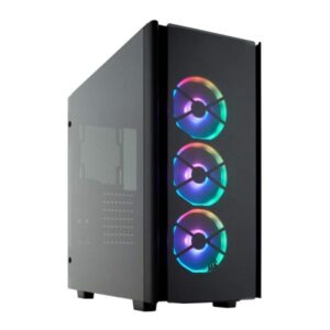 CASE GAMING RGB CORSAIR OBSIDIAN SERIES 500D MID TOWER VENTILADORES 3 DE 120MM CON VIDRIO LATERAL Y FRONTAL CC-9011139-WW NEGRO