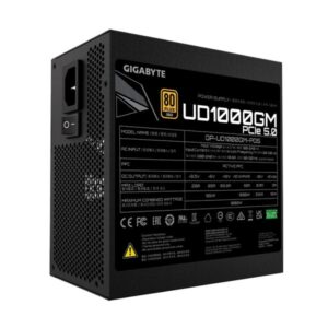 FUENTE DE PODER GIGABYTE GP-UD1000GM PG5 REV 1000W  80 PLUS GOLD FULL MODULAR ATX NEGRO
