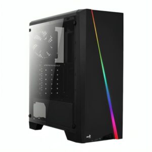 CASE GAMING RGB AEROCOOL CYLON MID TOWER VENTILADOR 1 DE 120MM CON VIDRIO LATERAL ACCM-PV10013-11 NEGRO