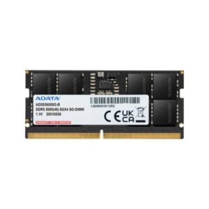 MEMORIA RAM PARA LAPTOP 8GB ADATA AD5S56008G-S DDR5 5600MHZ CL46 1.1V NEGRO