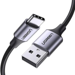 CABLE UGREEN US288 USB-A A USB-C 3A 2M CARGA RAPIDA 60128 NEGRO