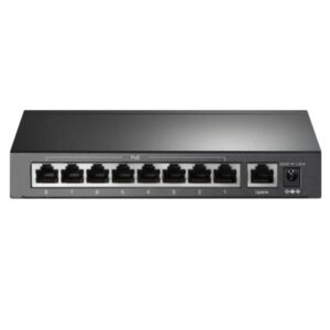 SWITCH TP LINK TL-SF1009P(UN) 8  PUERTOS RJ45 POE+ / 1 PUERTO UPLINK 10/100 MBPS NO ADMINISTRABLE GRIS