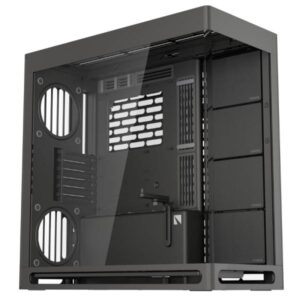 CASE GAMING  HAVN HS 420 MID TOWER SIN VENTILACIÓN INCLUIDA CON VIDRIO PANORÁMICO FRONTAL Y LATERAL HVN-CA-HS420-06 NEGRO