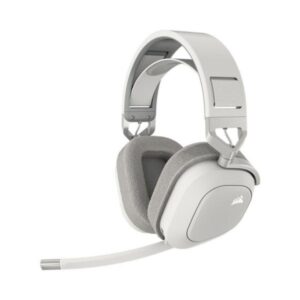 HEADSET GAMING CORSAIR HS80 MAX INALAMBRICO (BLUETOOTH Y 2.4GHZ) CA-9011296-NA BLANCO/GRIS