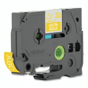 CINTA BROTHER TZEMQ835 BLANCO SOBRE DORADO DE 12MM PARA P-TOUCH 5M BLANCO/DORADO