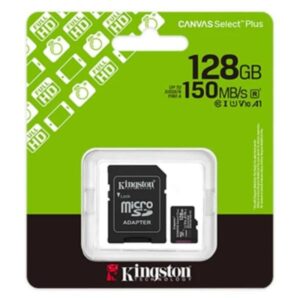 MEMORIA MICRO SDXC 128GB KINGSTON SDCS3/128GB CLASE 10 150MB/S PARA DISPOSITIVOS Y CAMARAS ANDROID