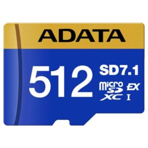 MEMORIA MICRO SDXC 512GB ADATA UD512GEX3L1-C CLASE 10 V30 800 MB/S / HASTA 700 MB/S PARA CREACIÓN DE CONTENIDO PROFESIONAL, JUEGOS DE ALTO RENDIMIENTO