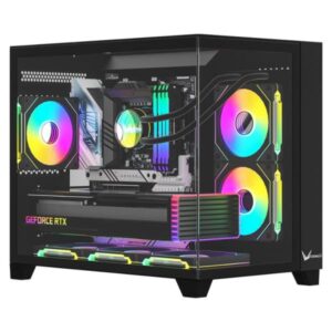 CASE ARGB FORMULA V LINE CRYSTAL Z9ML FLOE BLACK MID TOWER VENTILADORES 6 DE 120MM CON VIDRIO LATERAL Y FRONTAL 4711401660910 NEGRO