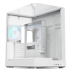 CASE APNX V2-F-WT-V1 MID TOWER 4 VENTILADORES CON PANEL FRONTAL Y LATERAL APCM-VI03143.21 BLANCO