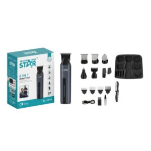KIT DE ASEO PERSONAL WINNING STAR ST-5674 6 EN 1 6W LFJ-975-WST-17658 NEGRO