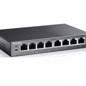 SWITCH TP LINK TL-SG108PE 8 PUERTOS GIGABIT 10/100/1000 MBPS EASY SMART PoE+ MANAGED ADMINISTRABLE GRIS