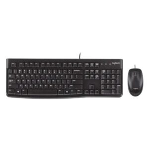 TECLADO Y MOUSE LOGITECH LOGITECH MK120 MEMBRANA ALÁMBRICO USB ESPAÑOL 920-004428 NEGRO