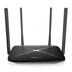 ROUTER MERCUSYS AC12G DUAL BAND 1200 MBPS WIFI 5 PUERTOS WAN / LAN NEGRO
